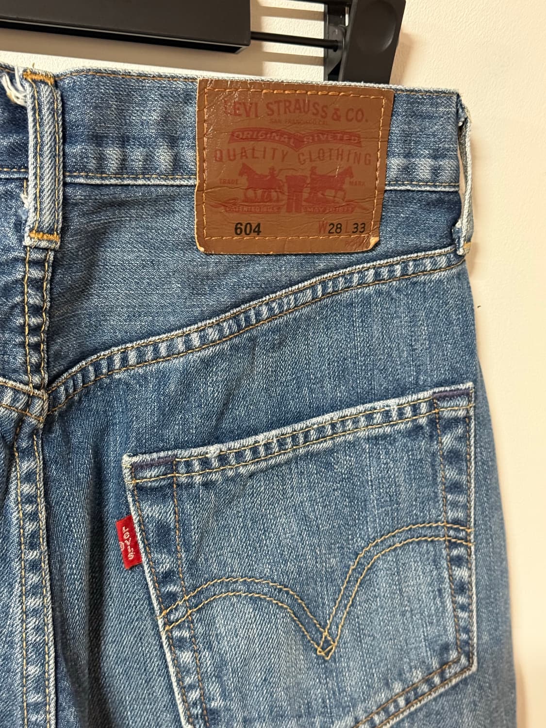 리바이스 604 스트레이트 데님 팬츠 W28 빈티지 워싱 청바지 상품이미지4