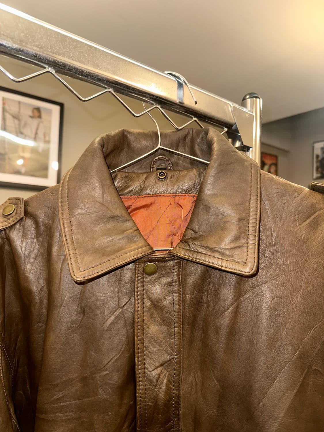 90’s Japanese shell-leather A-2 jacket 상품이미지4