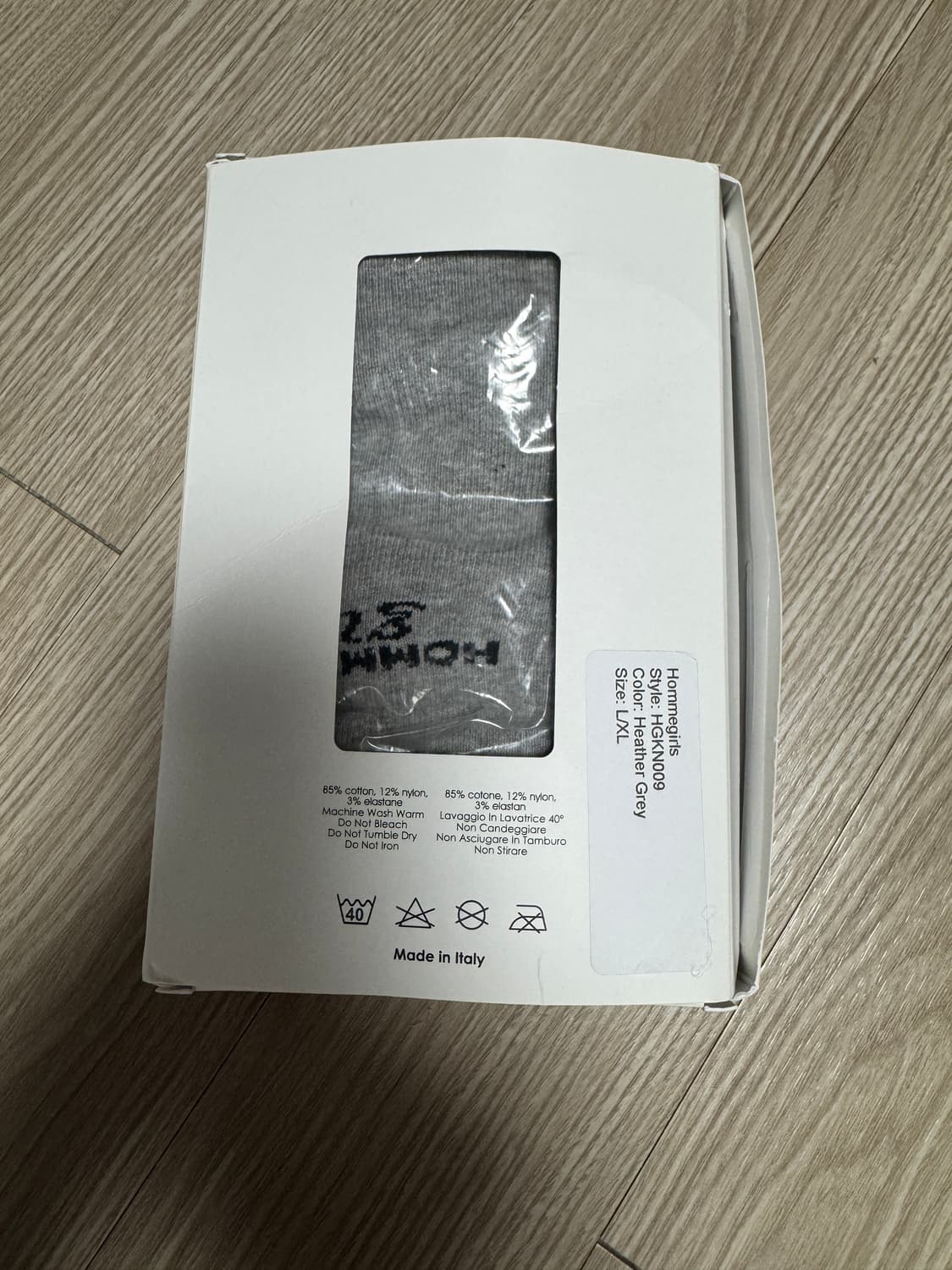 HOMME GIRLS 옴므걸스  HG 로고 타이즈 스타킹 그레이 상품이미지8