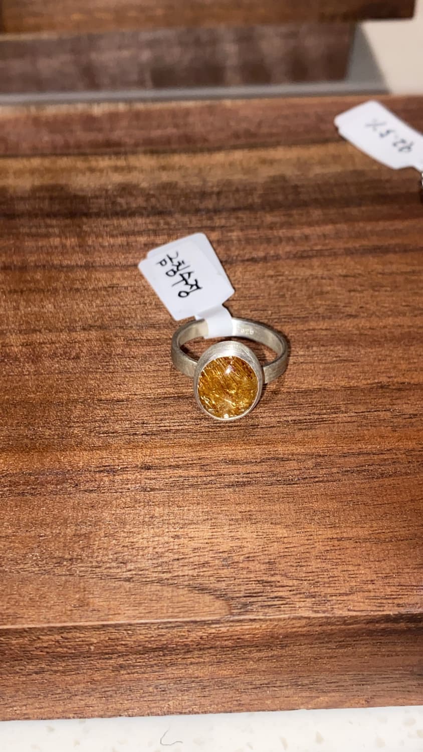 Stone ring / 스톤 반지 (황침수정) 상품이미지3