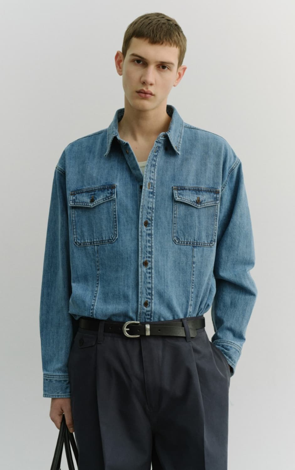 던스트 데님 셔츠 상품이미지8