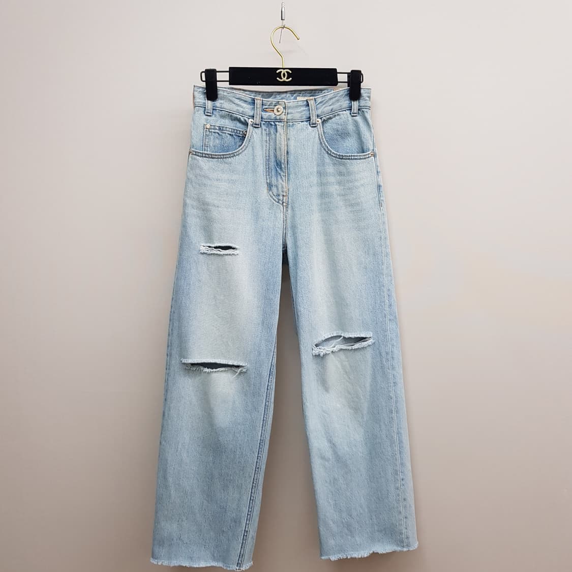 한섬 타임 2022 디스트로이드 스트레이트 데님 팬츠 61-90사이즈 상품이미지2