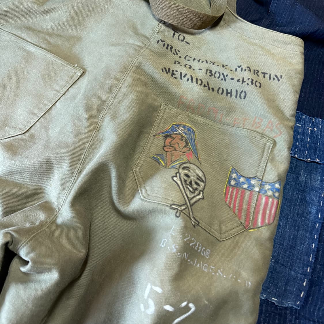 40‘s U.S.N (Reprod) 스텐실 시니어코드 덱 오버롤 M 상품이미지7
