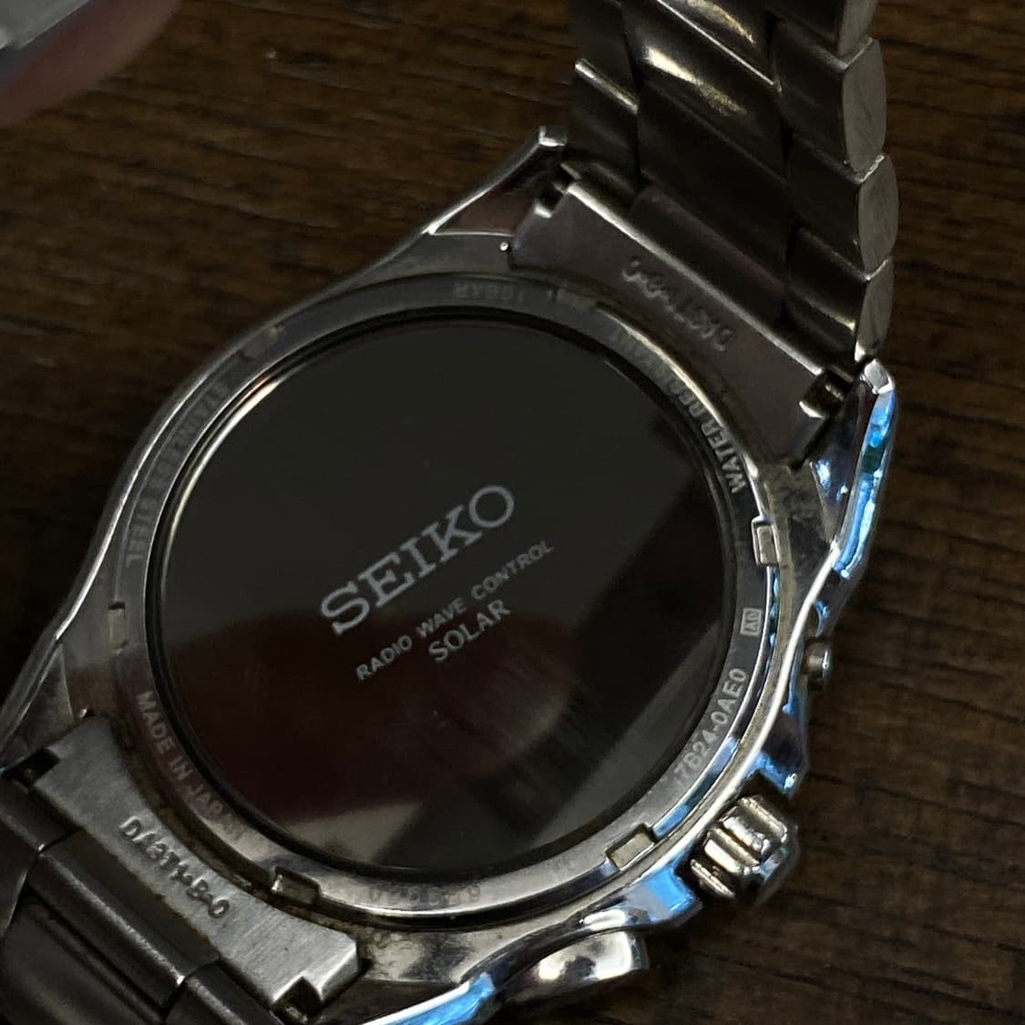 Seiko 세이코 브라이츠 솔라 쿼츠 라디오 은장 메탈 시계 상품이미지6