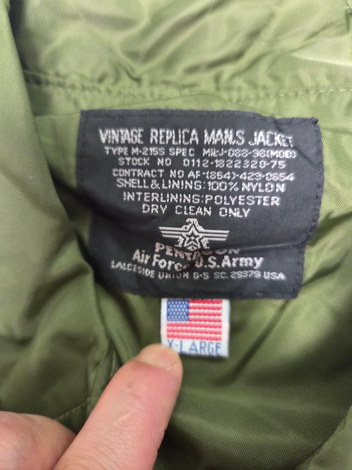 빈티지 펜타곤 CWU-36/P 타입 항공 점퍼 상품이미지3