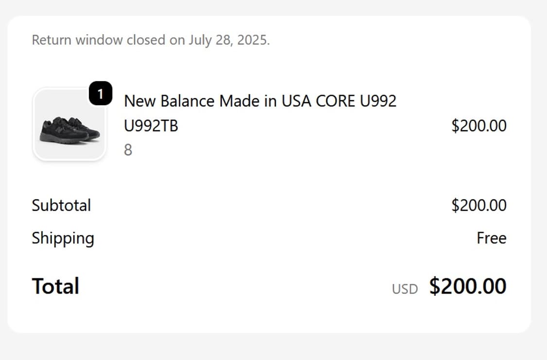 [260]뉴발란스 992 트리플블랙 코어블랙 상품이미지4