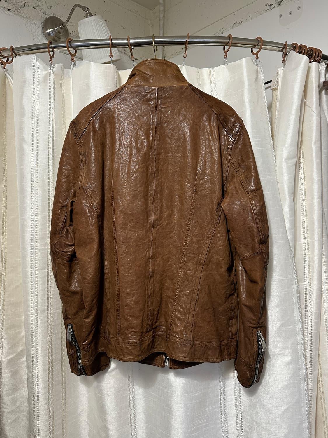 이태리 lambskin 싱글 집업 자켓 상품이미지8