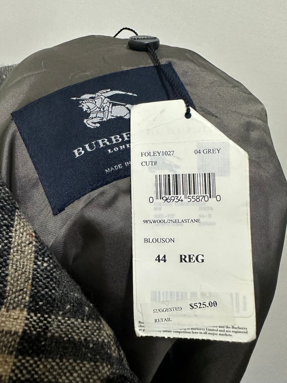 버버리 체크 블루종 상품이미지4