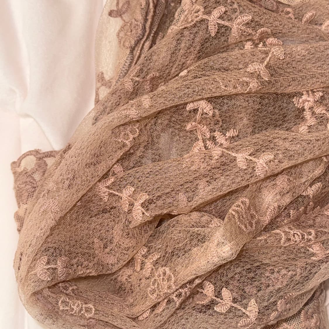 일본 빈티지 모리걸 레이스 스카프 (인디핑크) 상품이미지2