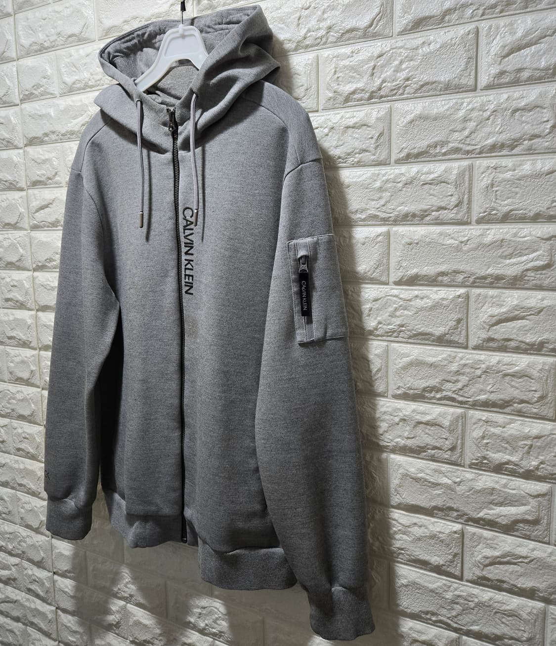 캘빈클라인 스팰로고 후드집업 L 상품이미지4