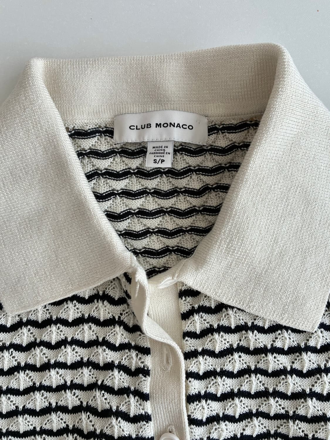 S) 클럽모나코 24년 다이아몬드 포인텔 폴로 니트 상품이미지5
