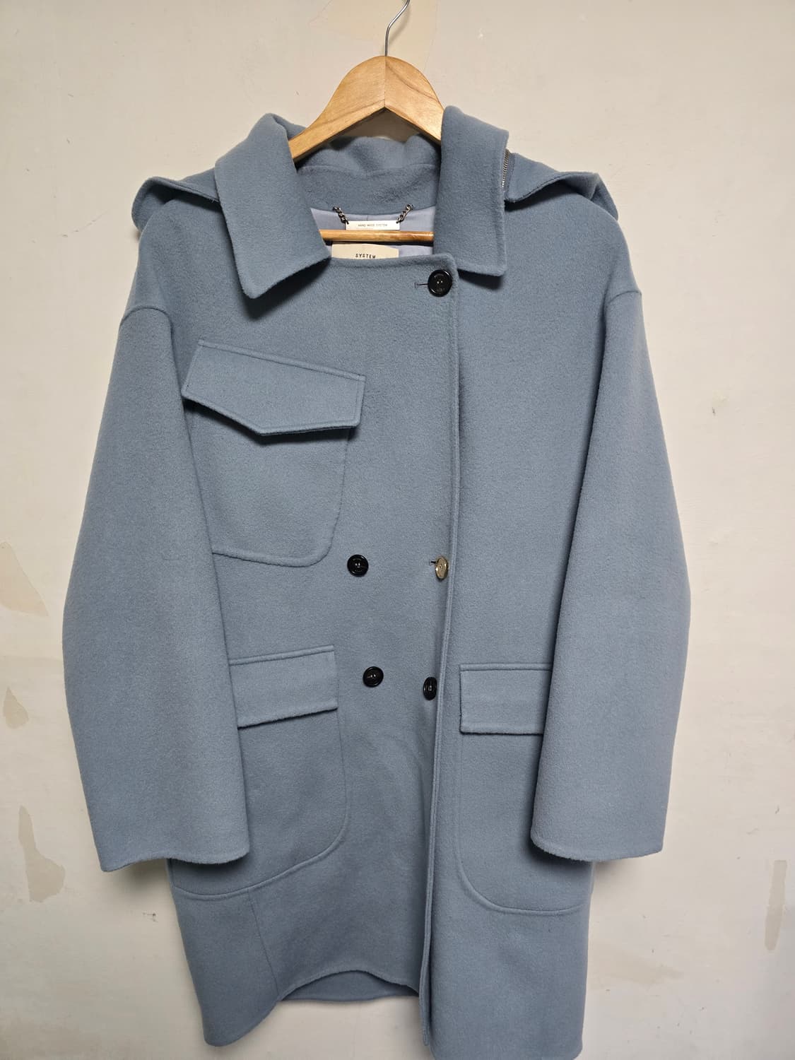 SYSTEM 후드 코트 핸드메이드 캐시미어 혼방 82-94-160 (새상 상품이미지4