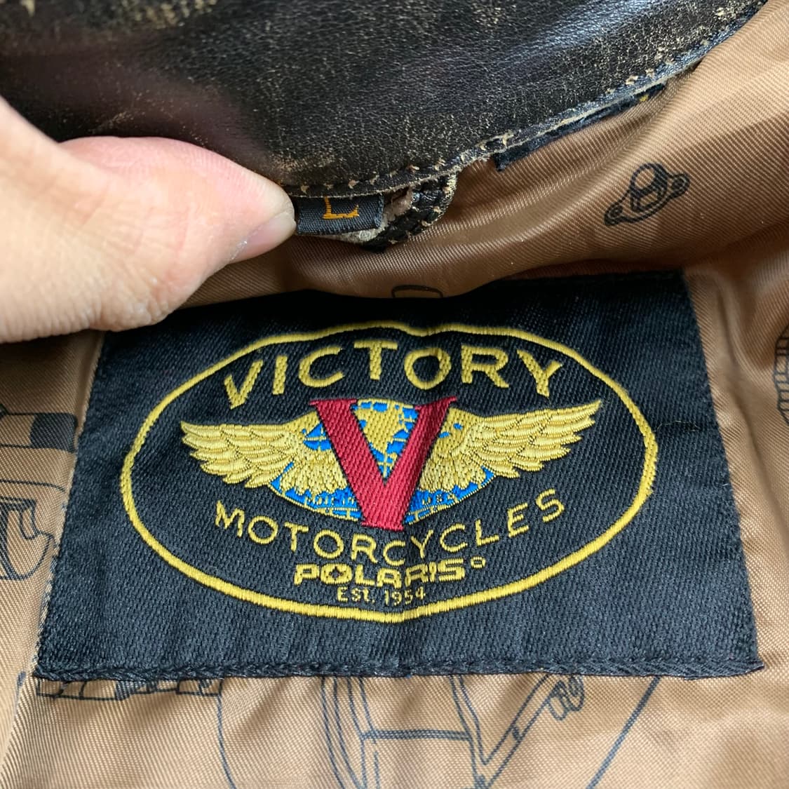 빅토리 모터사이클 빈티지 소가죽 레더자켓 상품이미지7