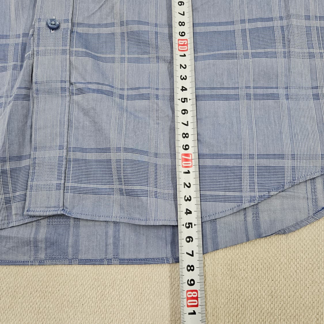 105 닥스 블루 체크 셔츠 남방 0619Y2 상품이미지6