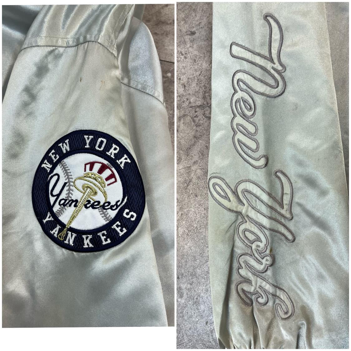 엠엘비 양키스 스타디움 바시티 자켓 실버 100 #csz3962  상품이미지10