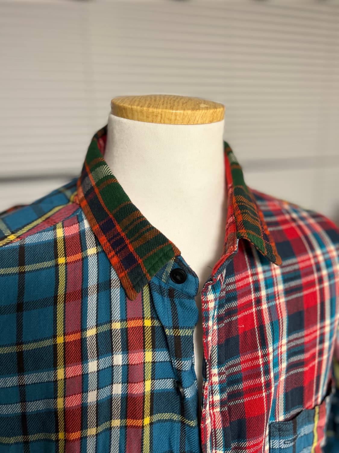 랄프로렌 패치워크 플란넬 크레이지 패턴 워크셔츠 XL 상품이미지8