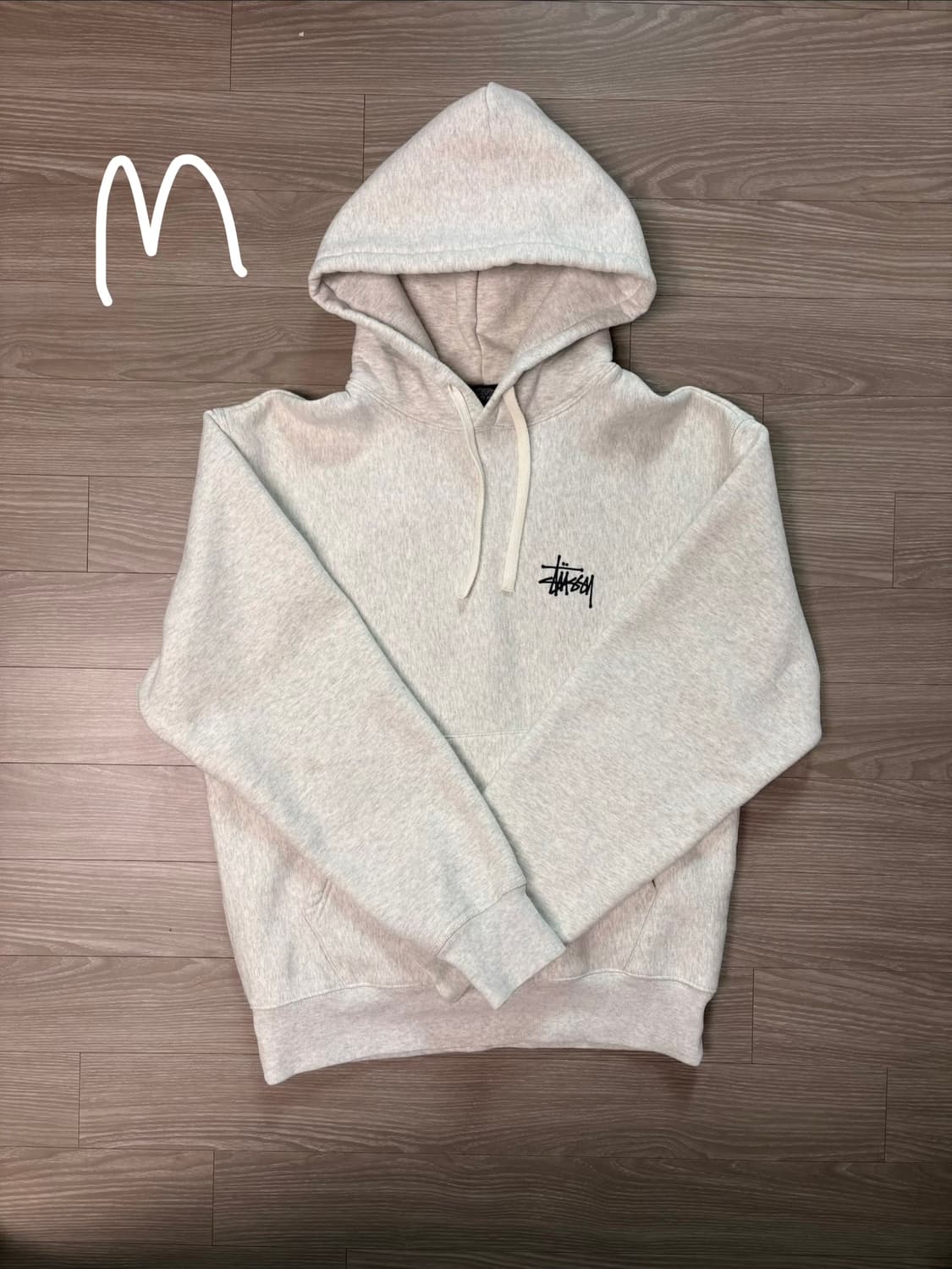 (m)스투시 베이직 후드티 애쉬 헤더 2022 상품이미지2