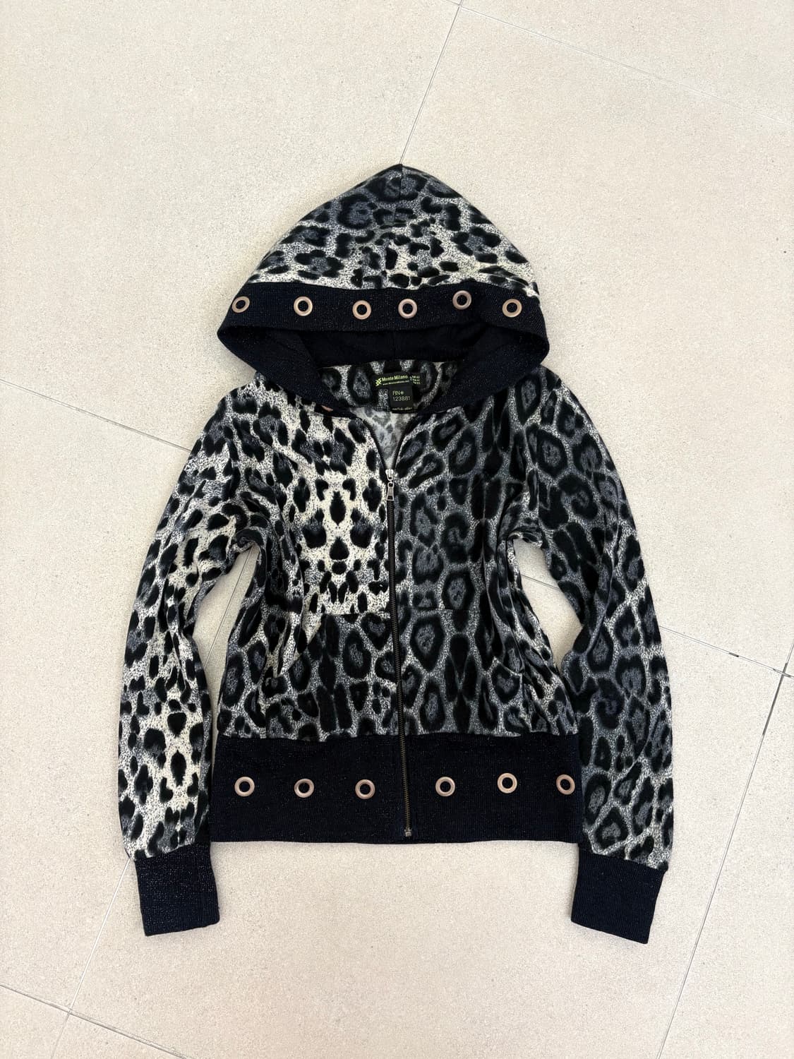 호피 아일렛 후드집업 상품이미지1