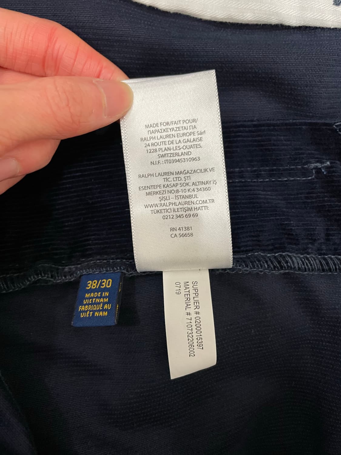 폴로 랄프로렌 코듀로이 팬츠 네이비 상품이미지7