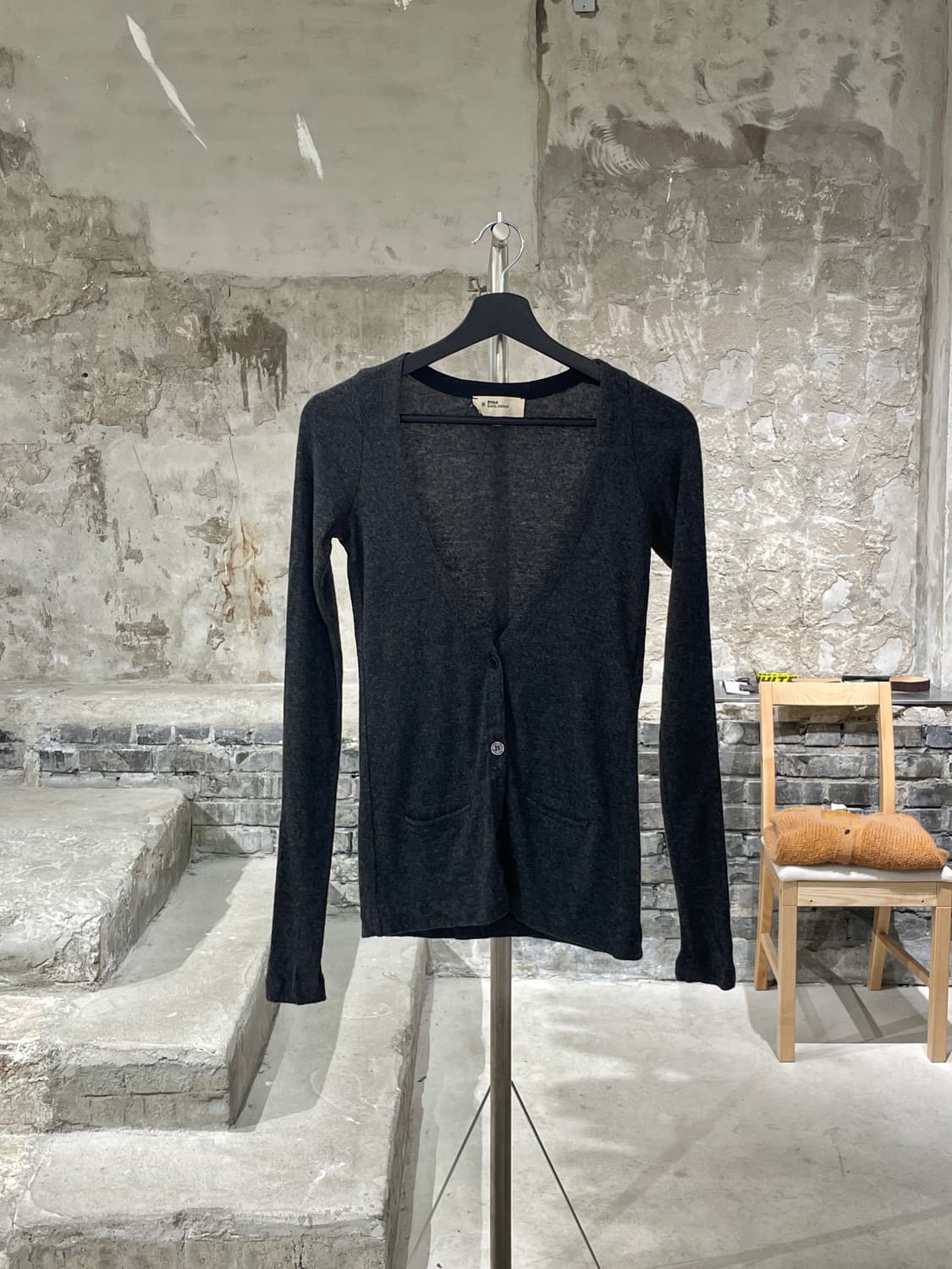 이자벨 마랑 에뚜왈 차콜 슬림 니트 가디건 상품이미지1