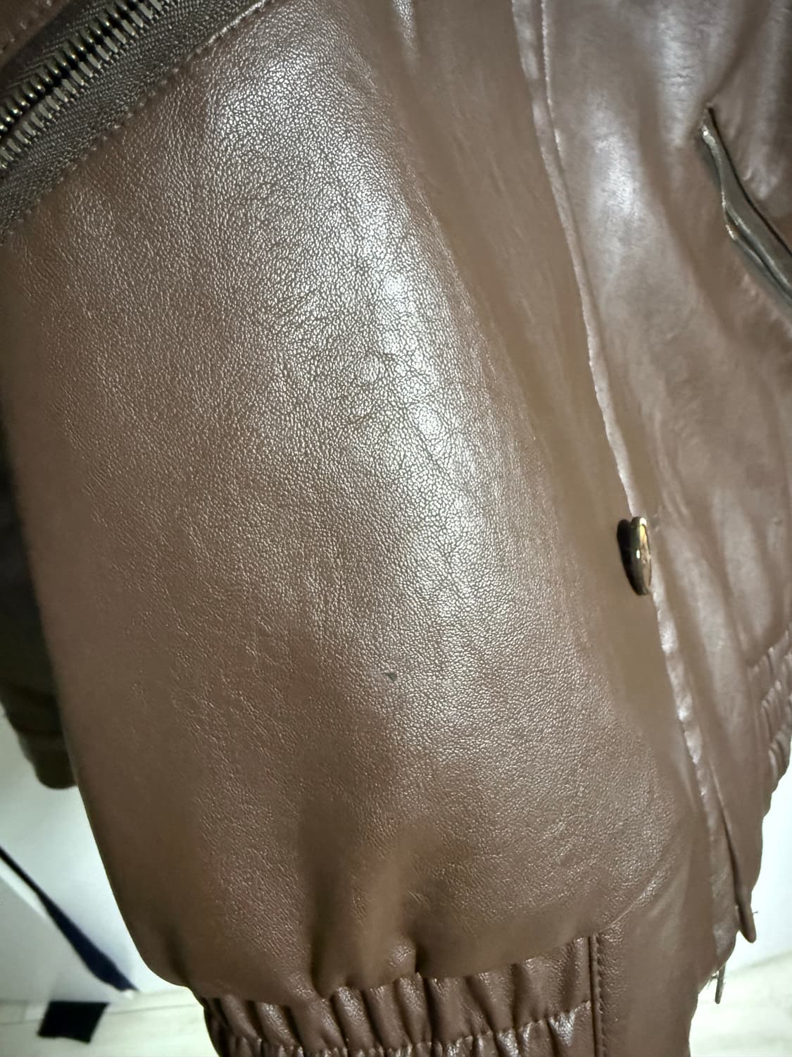 세터 레더 블루종 자켓 XL 브라운 상품이미지7