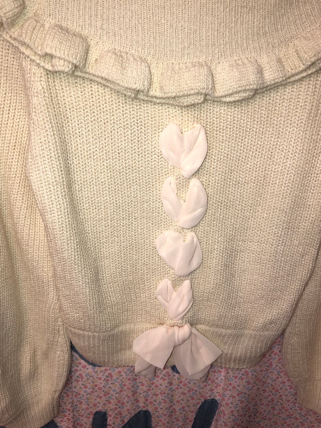 ribbon flare off shoulder knit 상품이미지4