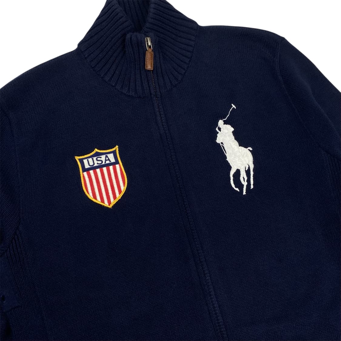 재입고💙 치프키프 폴로 USA 니트 집업 상품이미지2