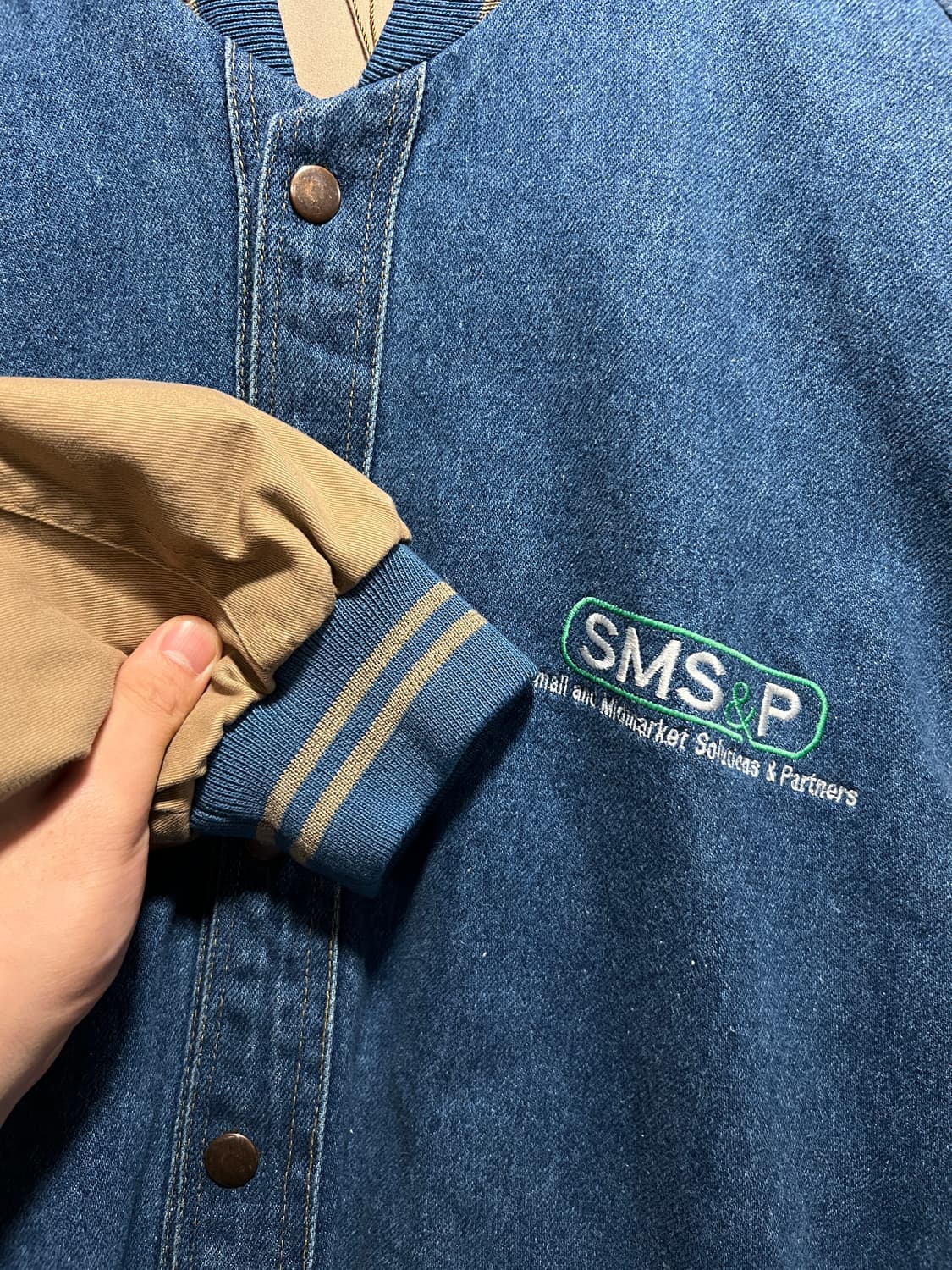 [M]마이크로소프트 데님 바시티 자켓 상품이미지3