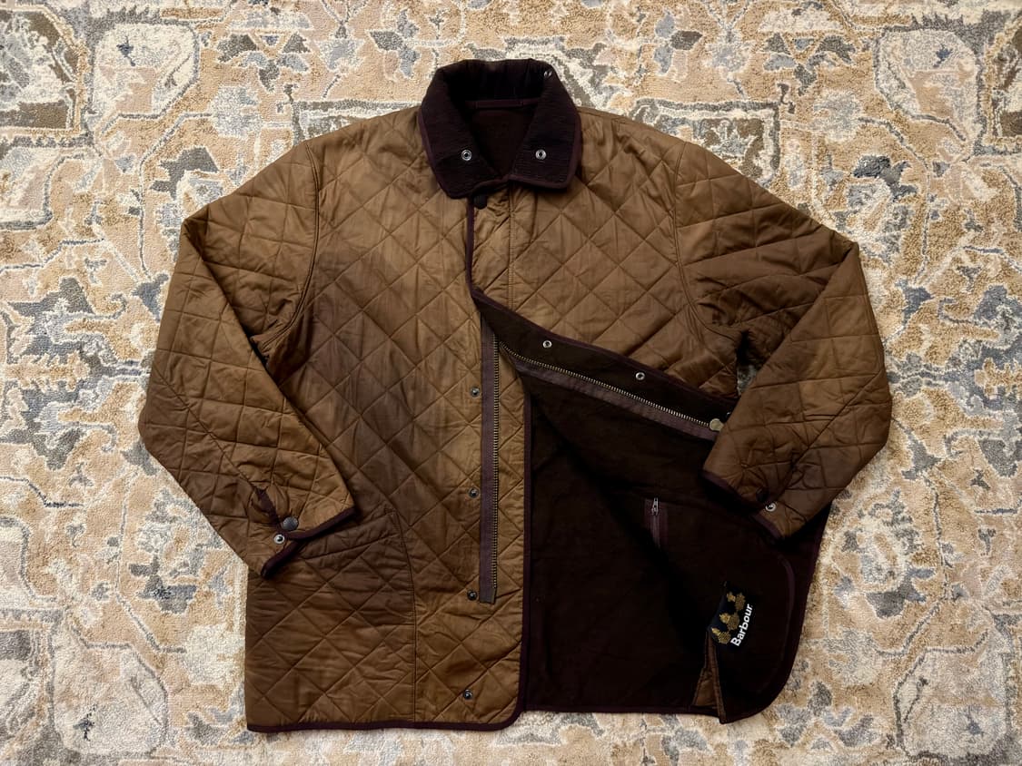 [바버] 90s 빈티지 D212 듀라코튼 폴라퀼트 자켓 (XL/오버핏) 상품이미지1