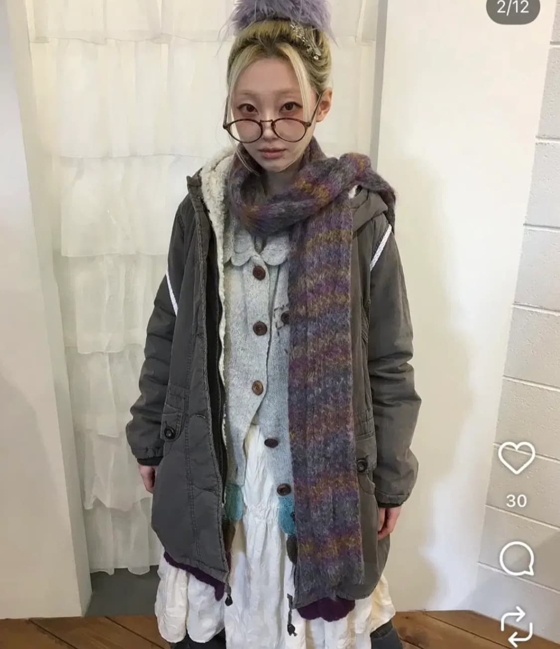 빈티지 후드 야상 코이세이오깔 상품이미지1