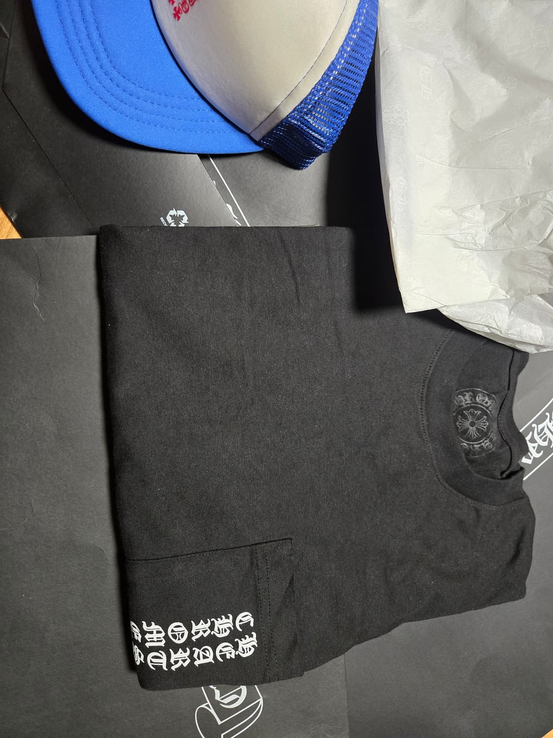 크롬하츠 스크롤 로고 티셔츠 블랙 - 오사카 한정.XL 상품이미지3