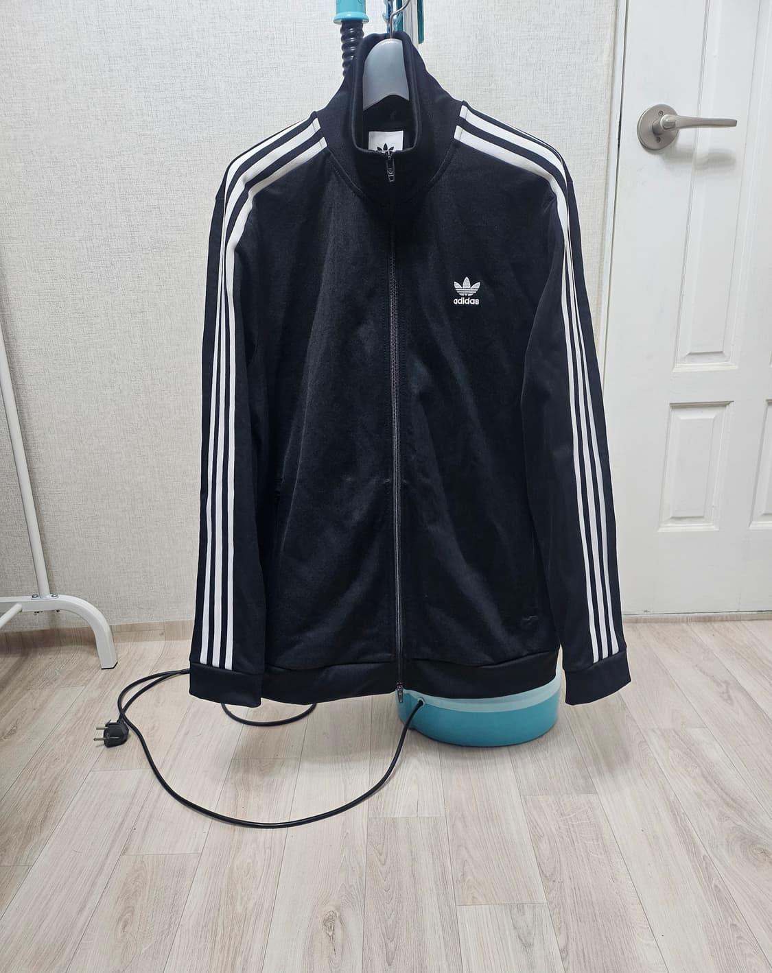 (110)3XL ☆초대장급☆아디다스 베켄바우어 2중지퍼 [검흰]트랙탑져지 상품이미지1