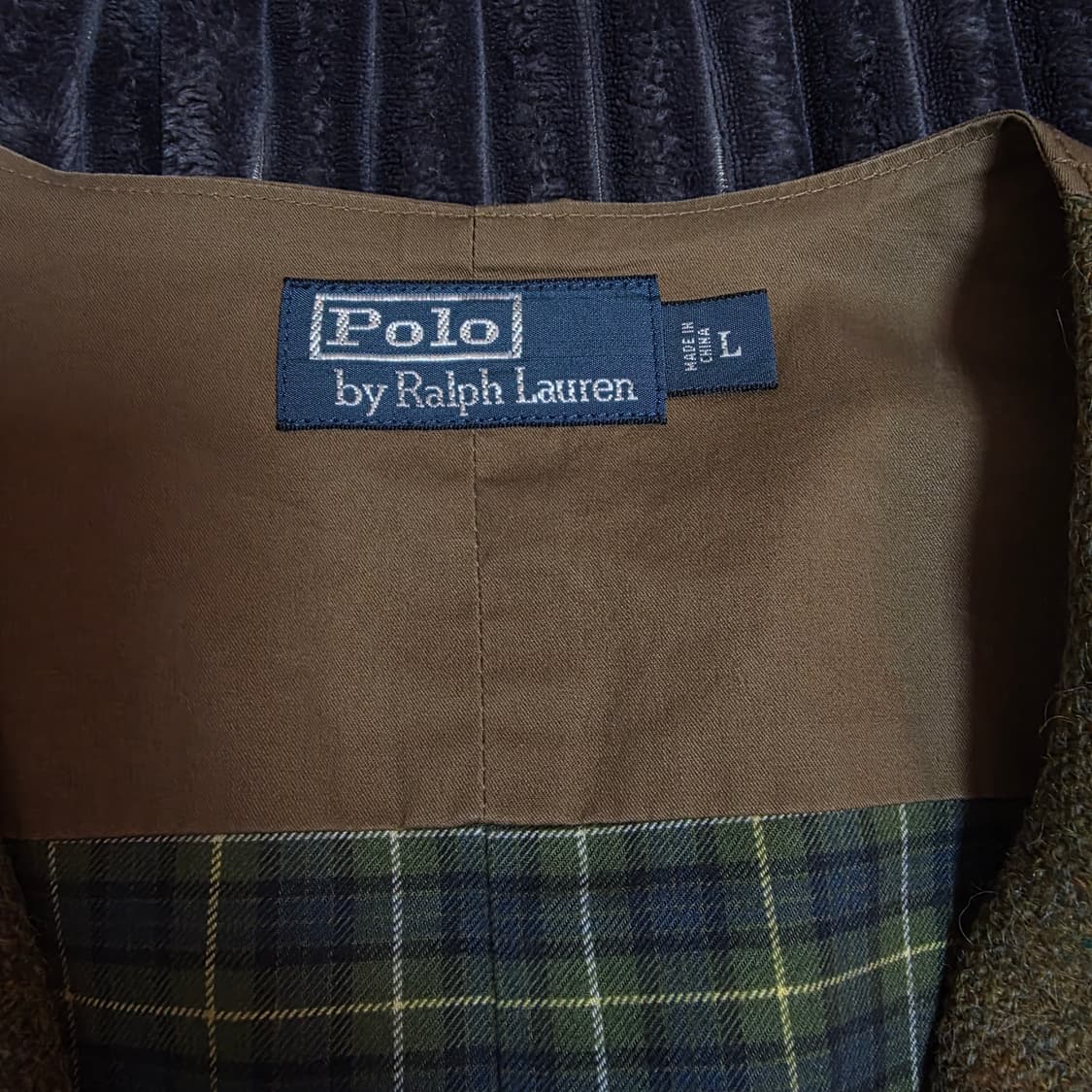 폴로 트위드 베스트 카키브라운 L 상품이미지4