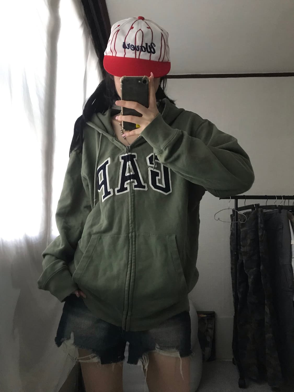 갭 카키 후드집업 상품이미지4