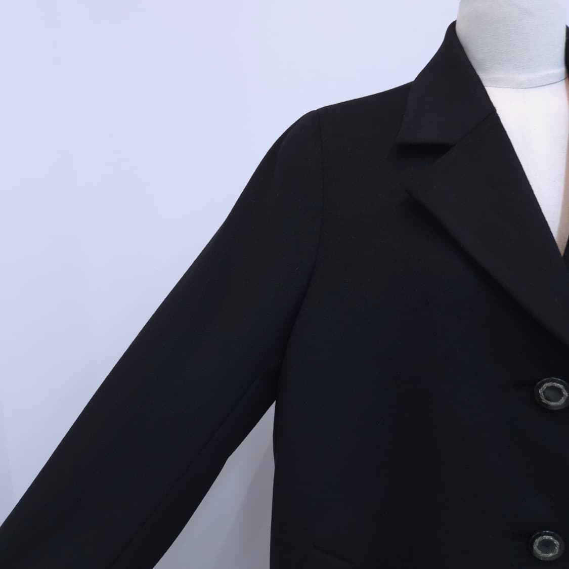 100% 스코틀랜드산 캐시미어 블랙 롱코트 상품이미지6