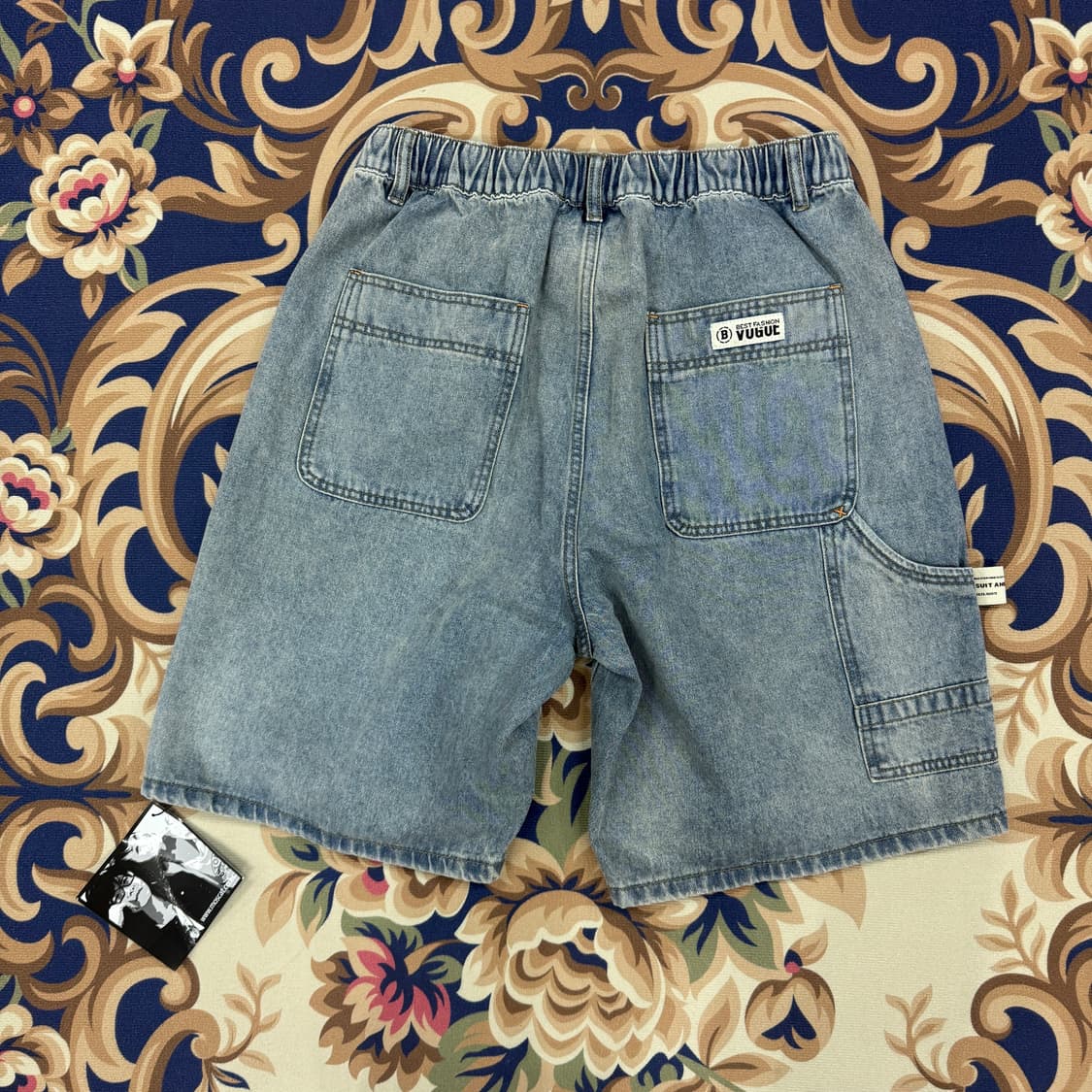 (XL)오마주 Hommage 더블니 데님 반바지(새상품) 상품이미지3