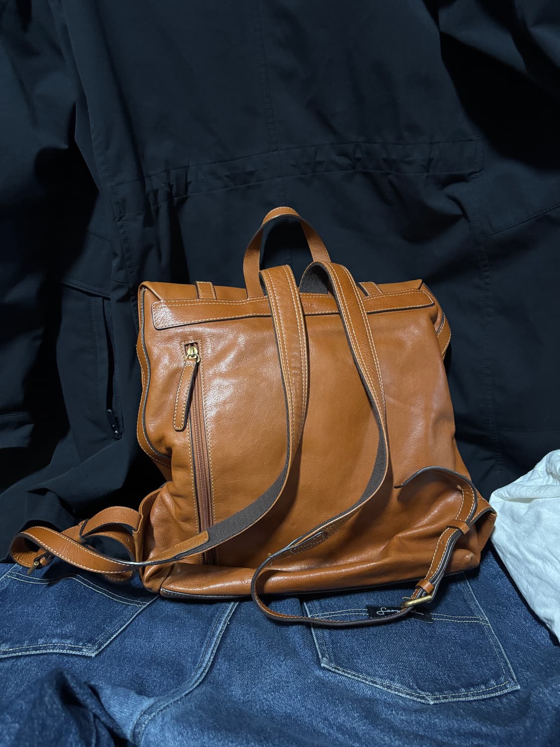vintage bean pole stand leather bags  상품이미지5