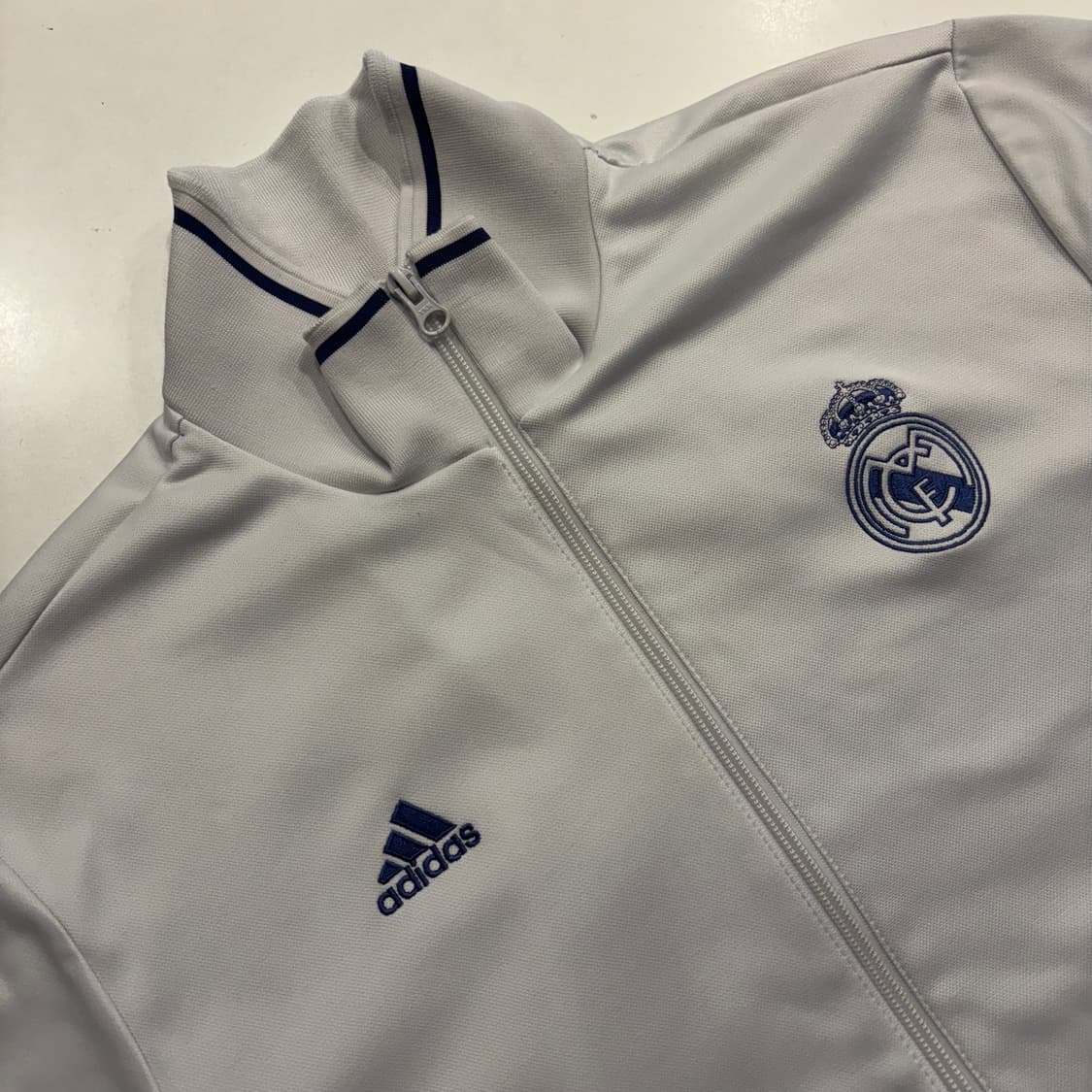 [M] 16s 아디다스 레알마드리드 트랙탑 화이트 져지 집업 C461 상품이미지3