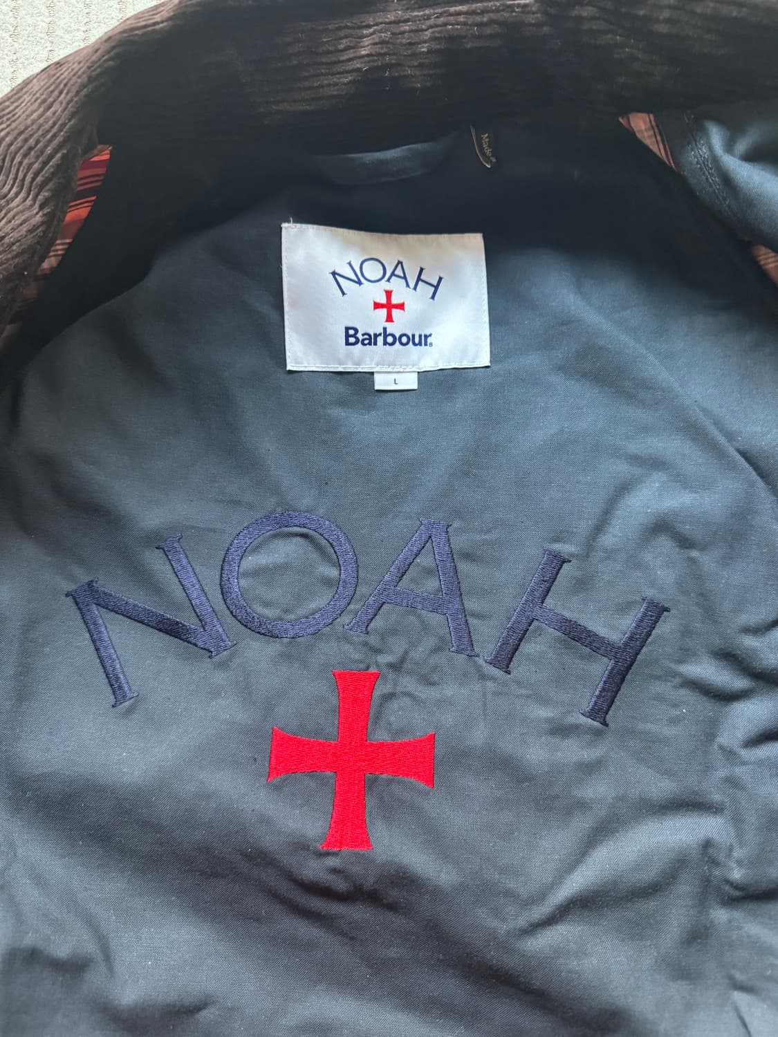 노아x바버 비데일 마드라스자켓 L  상품이미지4