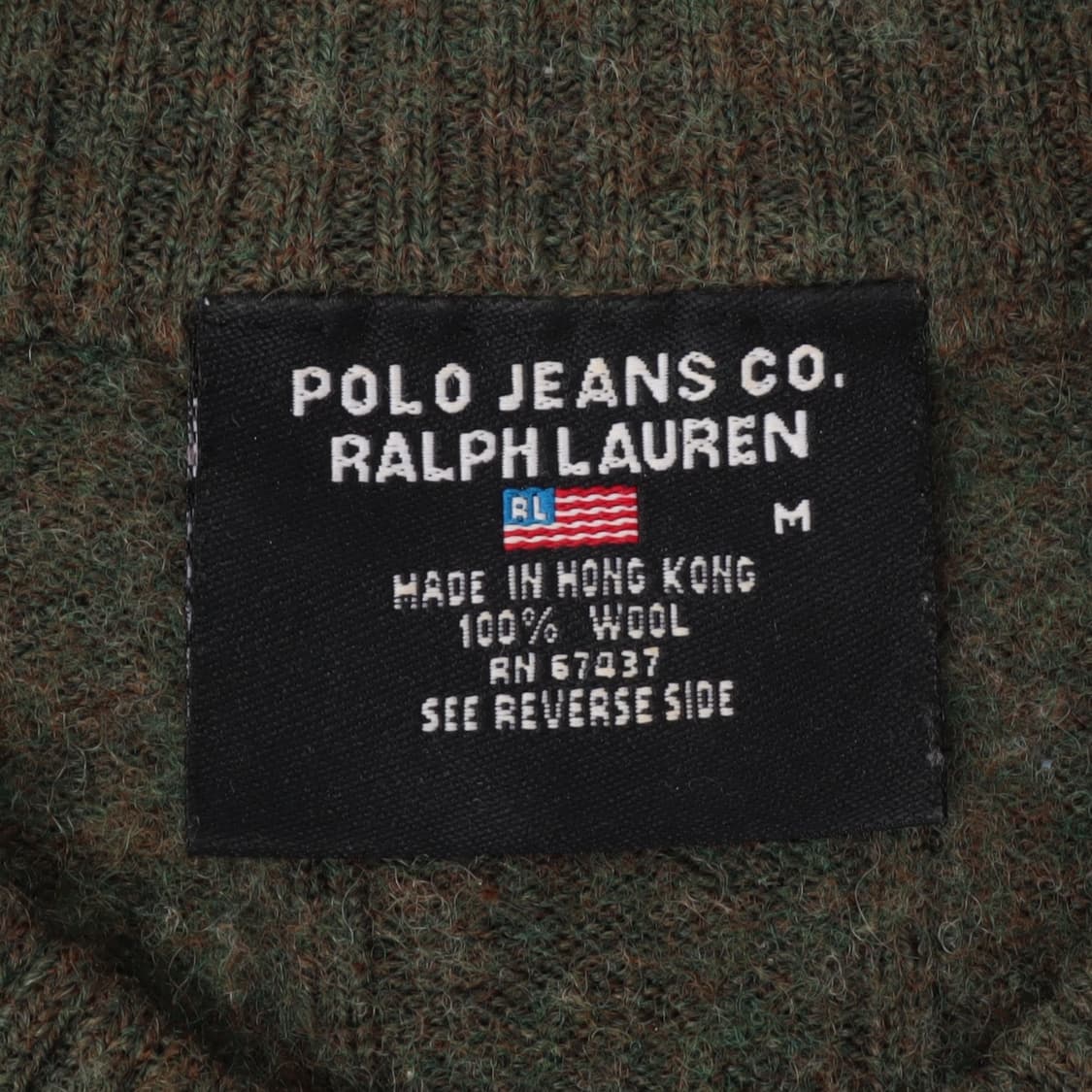 폴로진스 카키 스윙 쉴드 로고 모크넥 니트 상품이미지8