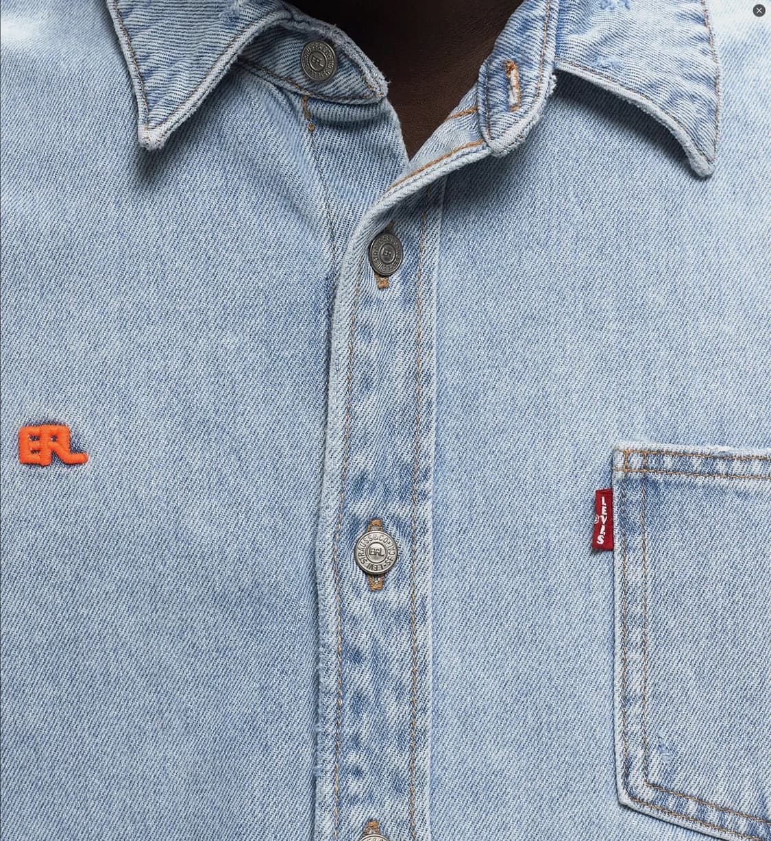 ERL X LEVI'S 데님 오버셔츠 (이알엘 리바이스 LVC) 상품이미지4