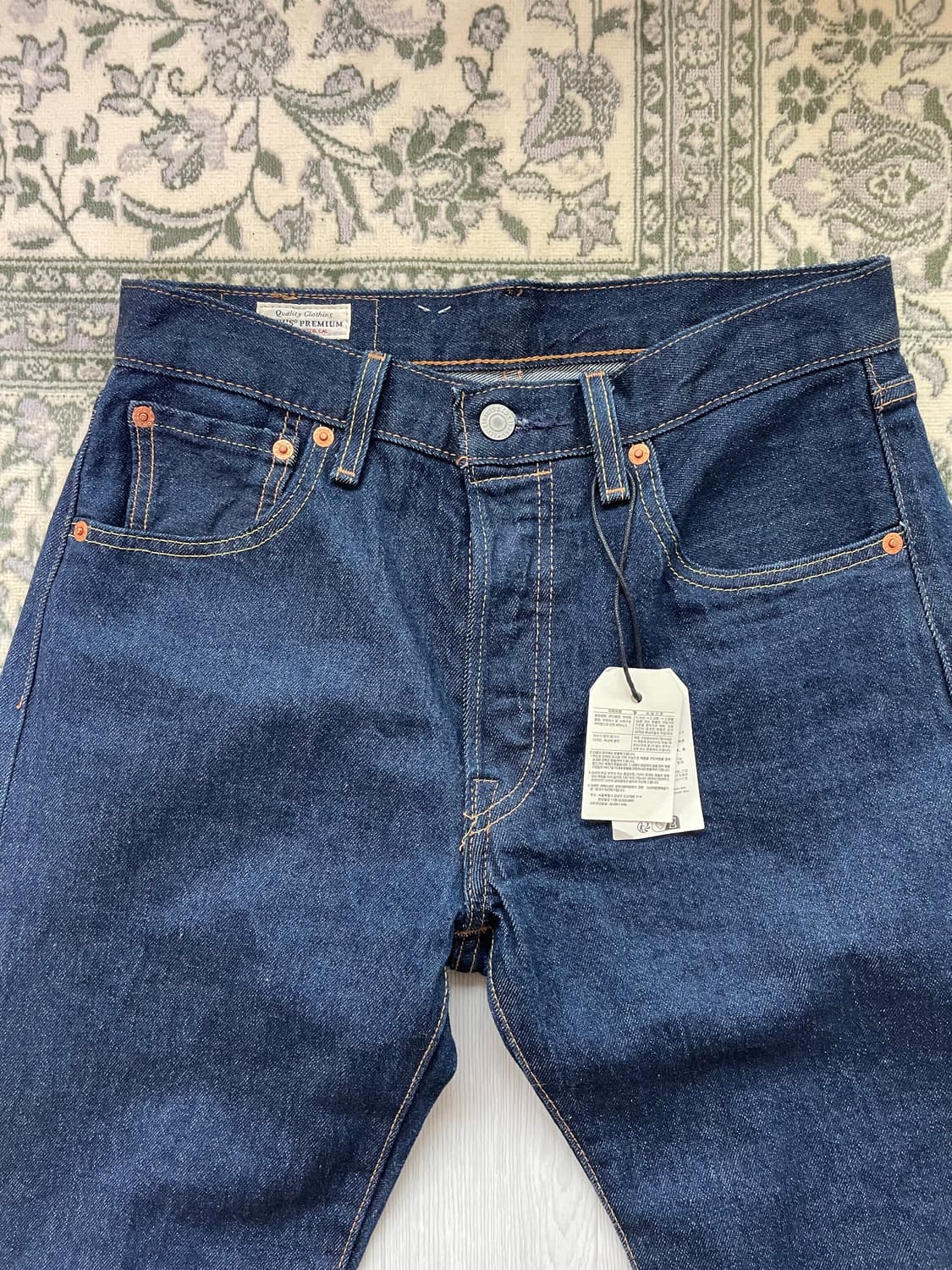 리바이스 501 93 프리미엄 데님 진 청바지 허리 28 기장 32 새상 상품이미지2