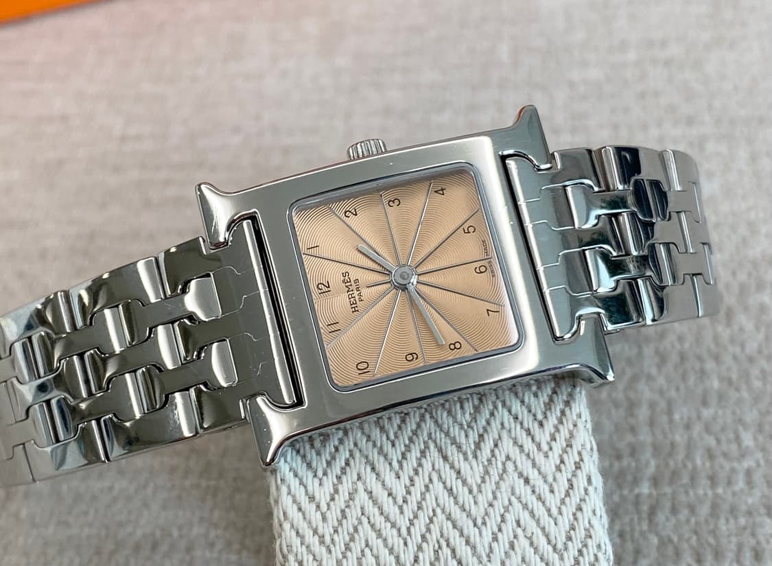 에르메스 H아워 1.210 인디핑크 스틸 여성용 쿼츠 PM 사이즈 상품이미지6