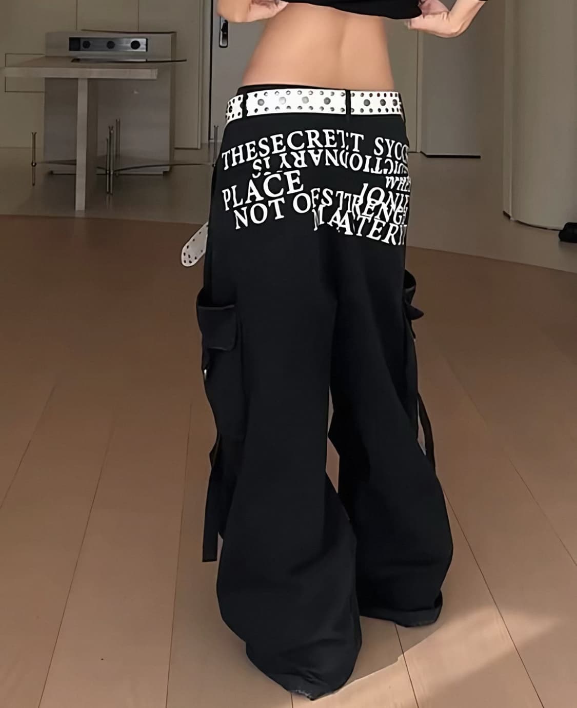 카고포켓 데님 와이드핏 롱팬츠 에이블리 쉬인 타오바오 테무 상품이미지3