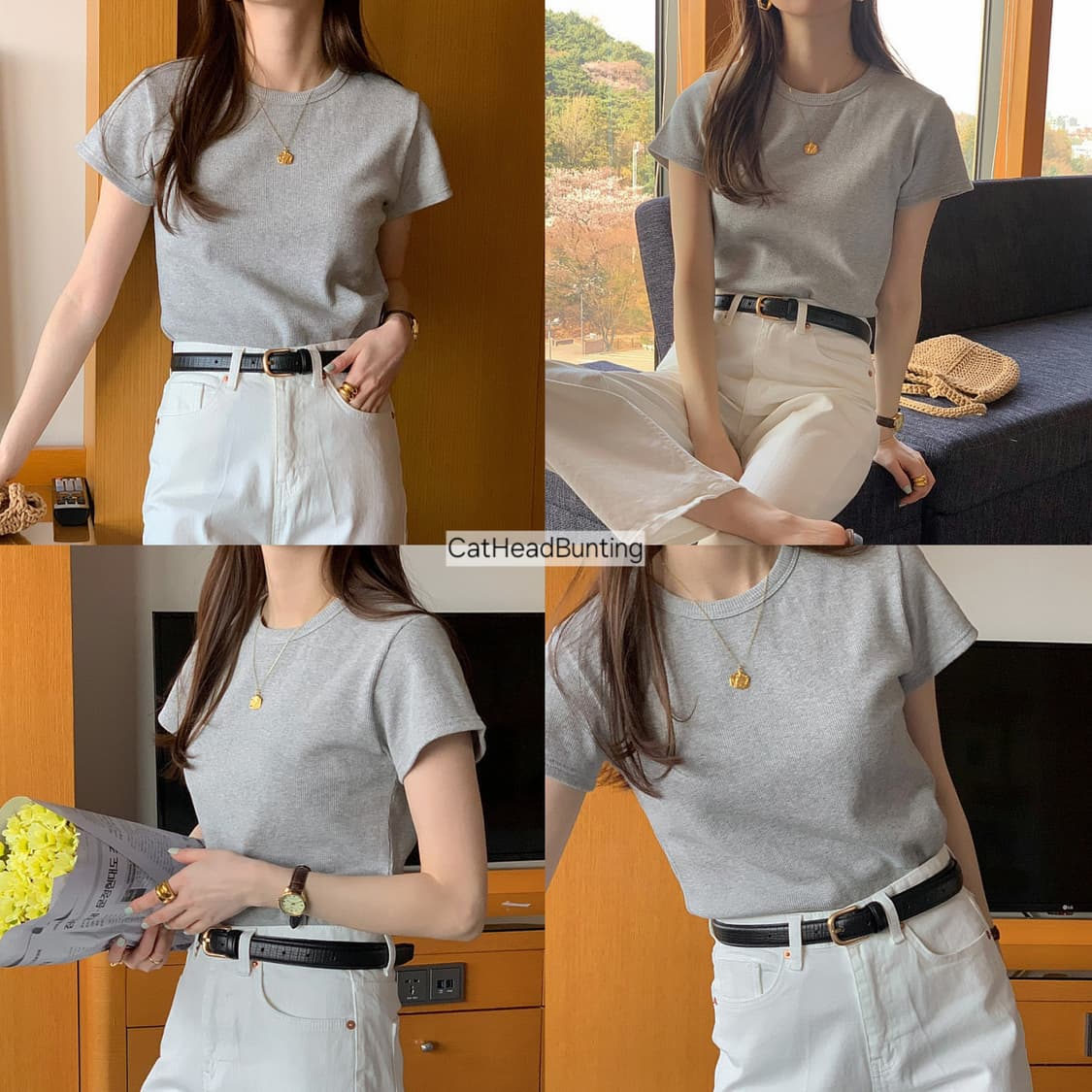 국내 도매택 슬로우비 와플 반팔티_미개봉 새상품 상품이미지1