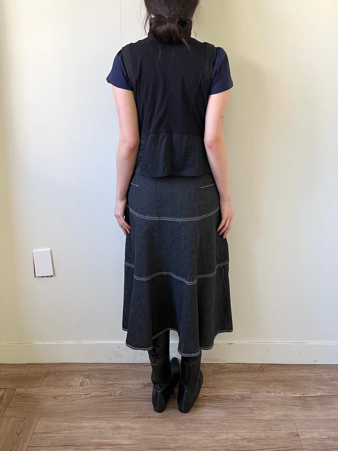 VIANTE 블랙 베스트 시어링 자켓 상품이미지10