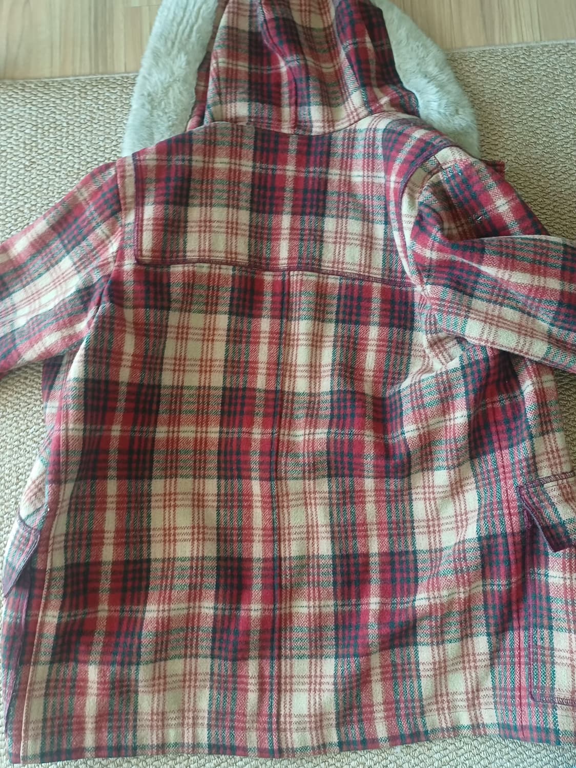 일본 빈티지 체크 코트 상품이미지3