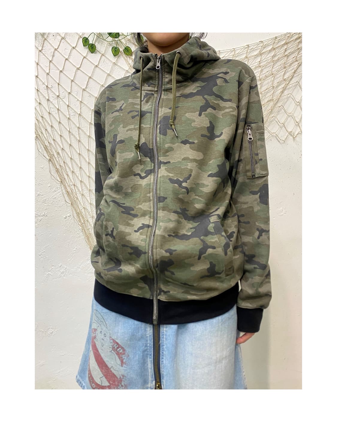 빈티지 카모 후드집업 상품이미지2