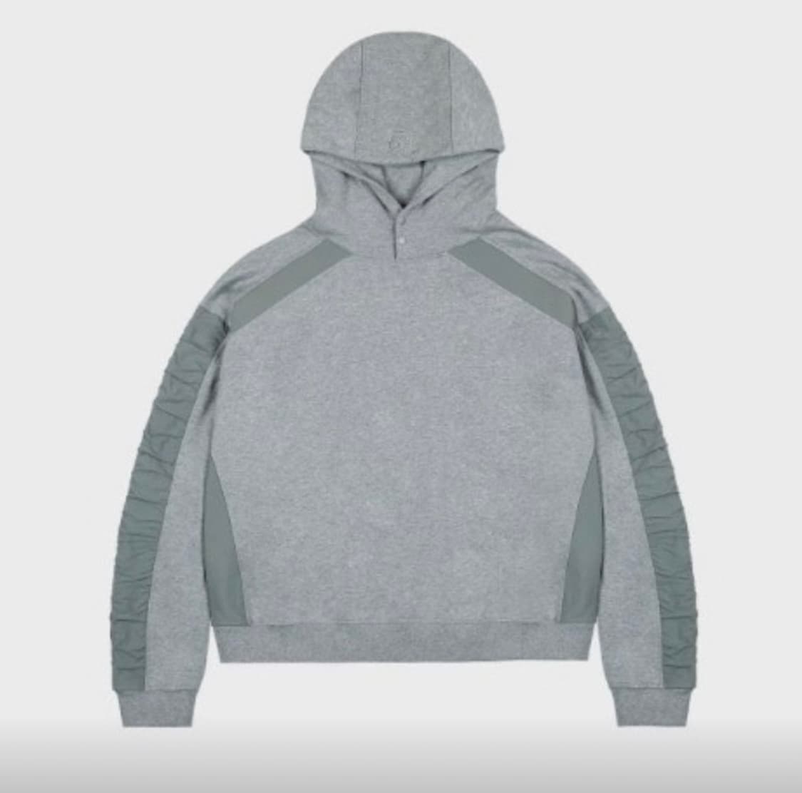 액스톤즈 루즈핏 셔링 나일론 코튼 후디 상품이미지1