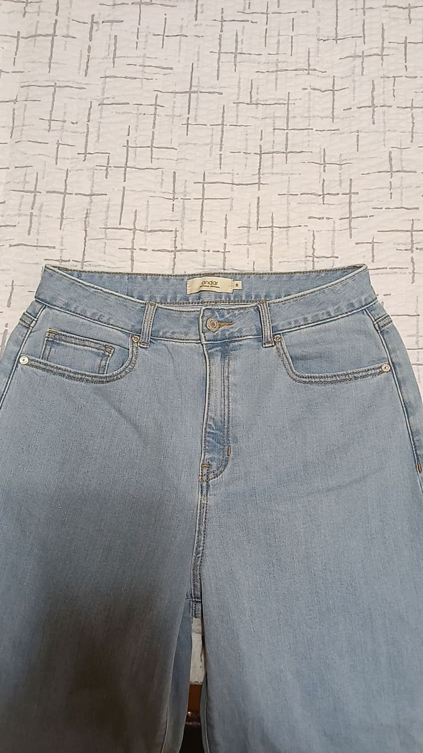 안다르 스판 와이드연청바지 29인치 기장102 상품이미지3